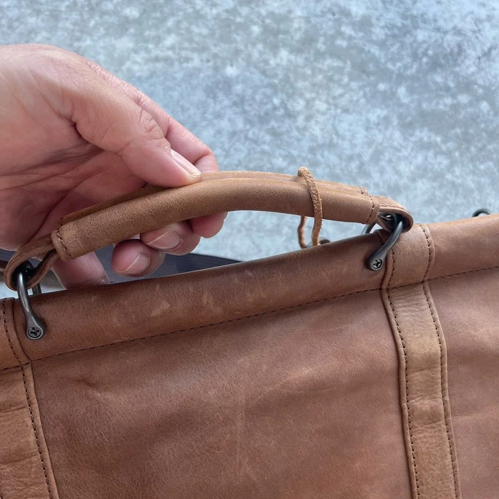Wilson Genuine Leather Messenger Brown Sling Leather Briefcase Laptop Bag